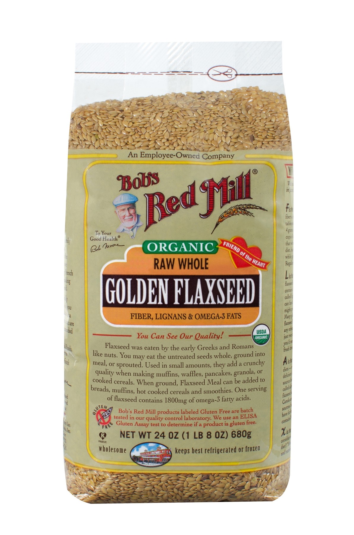Bob’s Red Mill Gluten Free Organic Flaxseed, Golden 4/24oz Mill Creek General Store