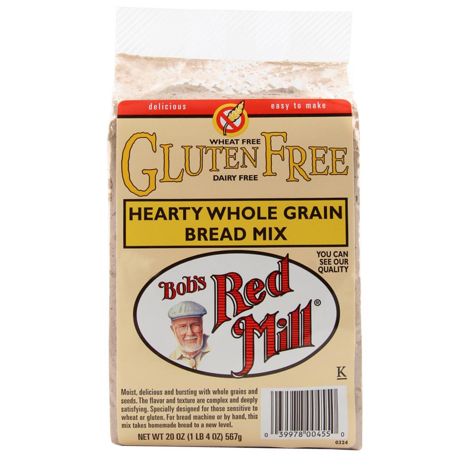 Bob’s Red Mill Gluten Free Hearty Whole Grain Bread Mix 4