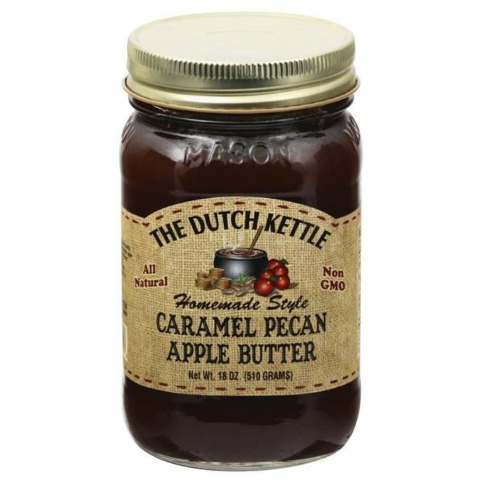 Dutch Kettle All Natural Homemade Caramel Pecan Apple Butter, 18 oz Jar Mill Creek General Store