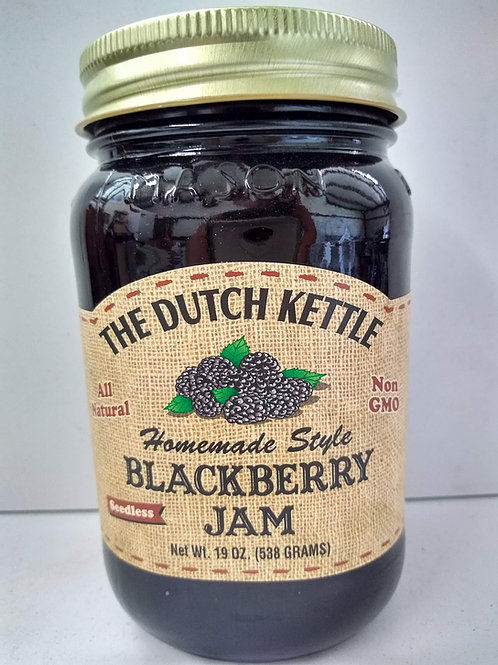 Dutch Kettle All Natural Seedless Blackberry Jam-19 oz Jar. – Mill 
